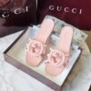 Gucci Style Logo Flat Slide Baby Pink