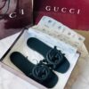 Gucci Style Logo Flat Slide Black 2