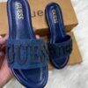 Guess Logo Flat Slide Flats Blue