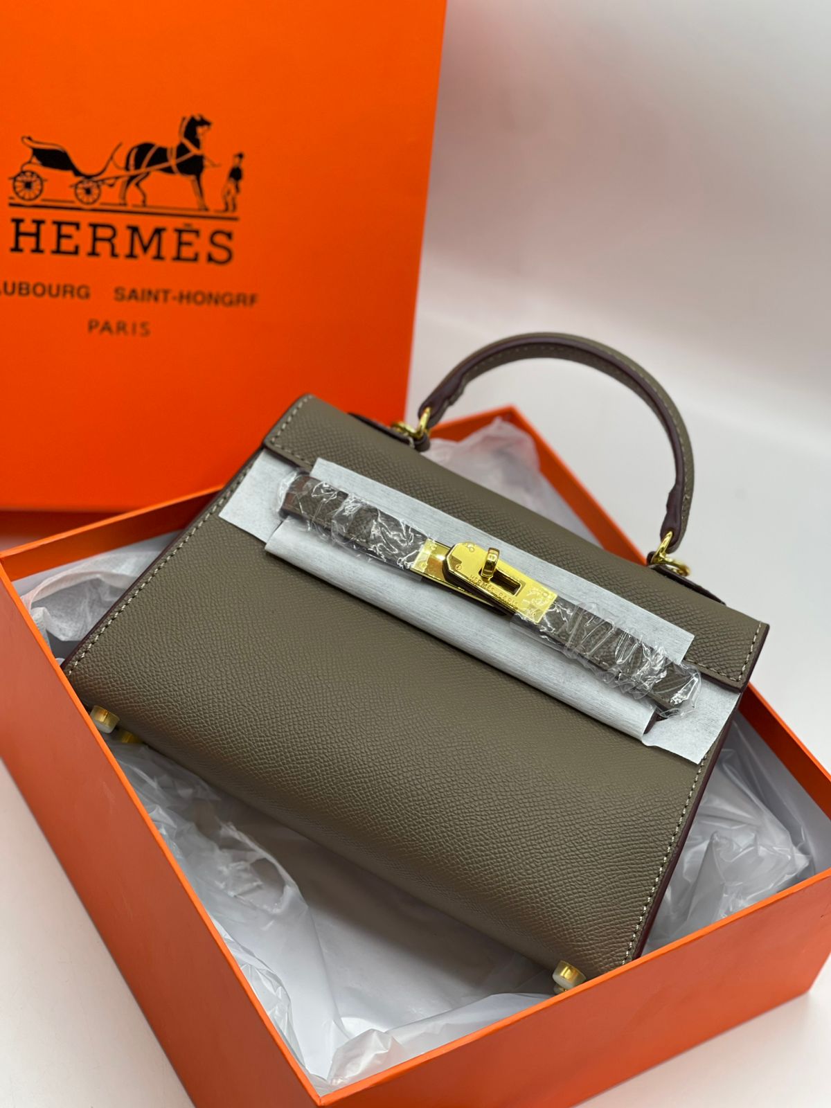 Hermès Mini Kelly Style Top Handle Bag
