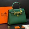 Hermès Style Kelly Top-Handle Handbag Green 1