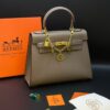 Hermès Style Kelly Top-Handle Handbag Taupe 1