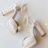 Jimmy Choo Style Pearl Embellished Block Heels 3