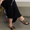 LOEWE Anagram Slide Sandals Black 2