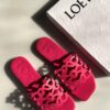 LOEWE Anagram Slide Sandals Hot Pink 1