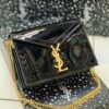 Saint Laurent Style Monogram Chain Shoulder Bag Black 2