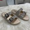 Zara Crystal Zebra Buckle Slide Sandals Rose Gold 3