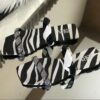 Zara Zebra Print Flat Slide Sandals Zebra